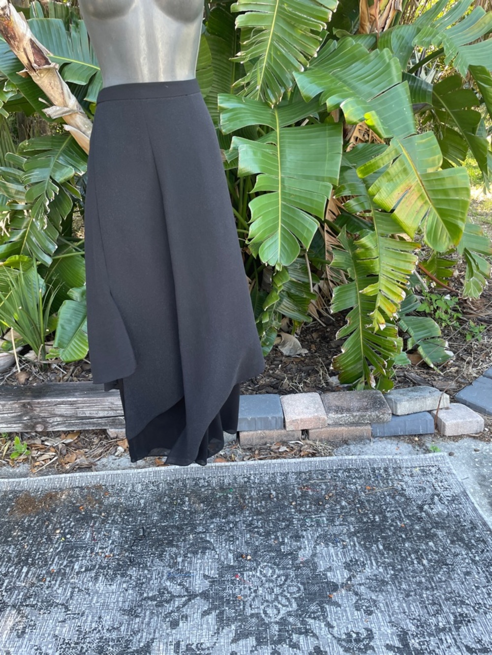 semi sheer skirt over pants